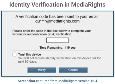 Identity Verification in MediaRights